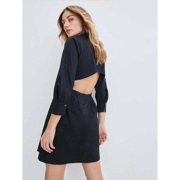 VERONICA BEARD POLINA SHIRTDRESS IN BLACK dress  Size 2 - Picture 1 of 10